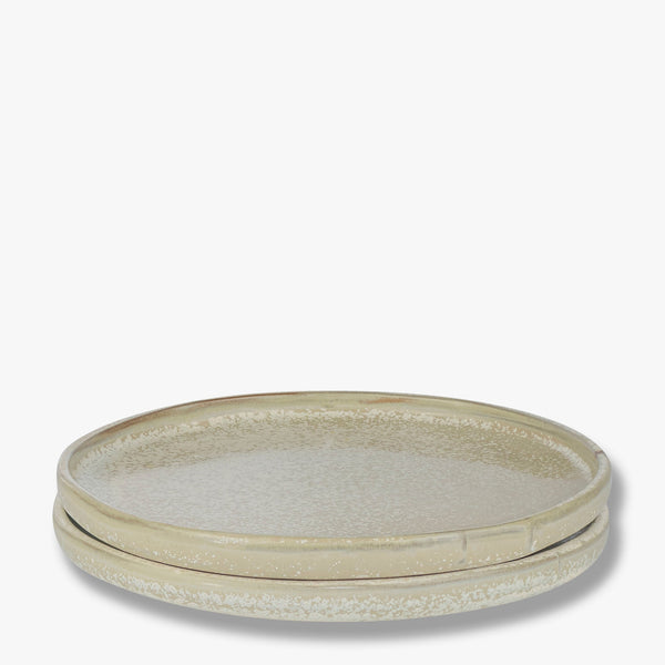SAND GRAIN plate, Straw, 2-pack