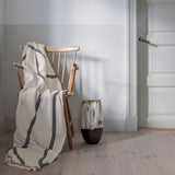 SHADOW throw, Off-white / Grey