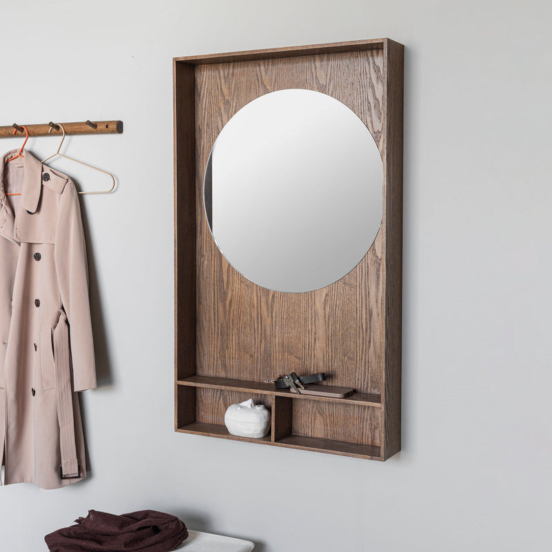 SHOW-ME mirror shelf, Large, Dark Oiled