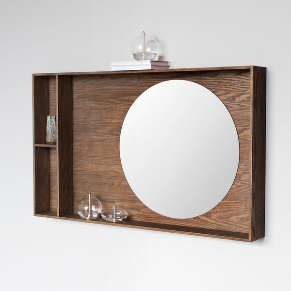 SHOW-ME mirror shelf, Large, Dark Oiled
