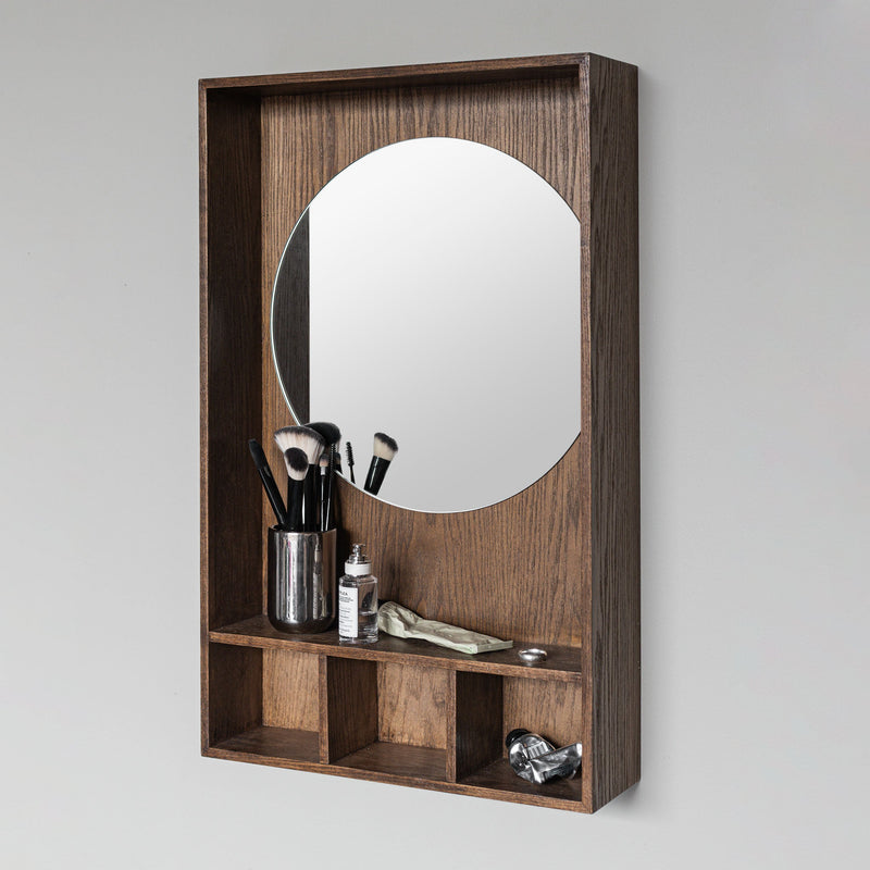 SHOW-ME mirror shelf, small, Dark Oiled
