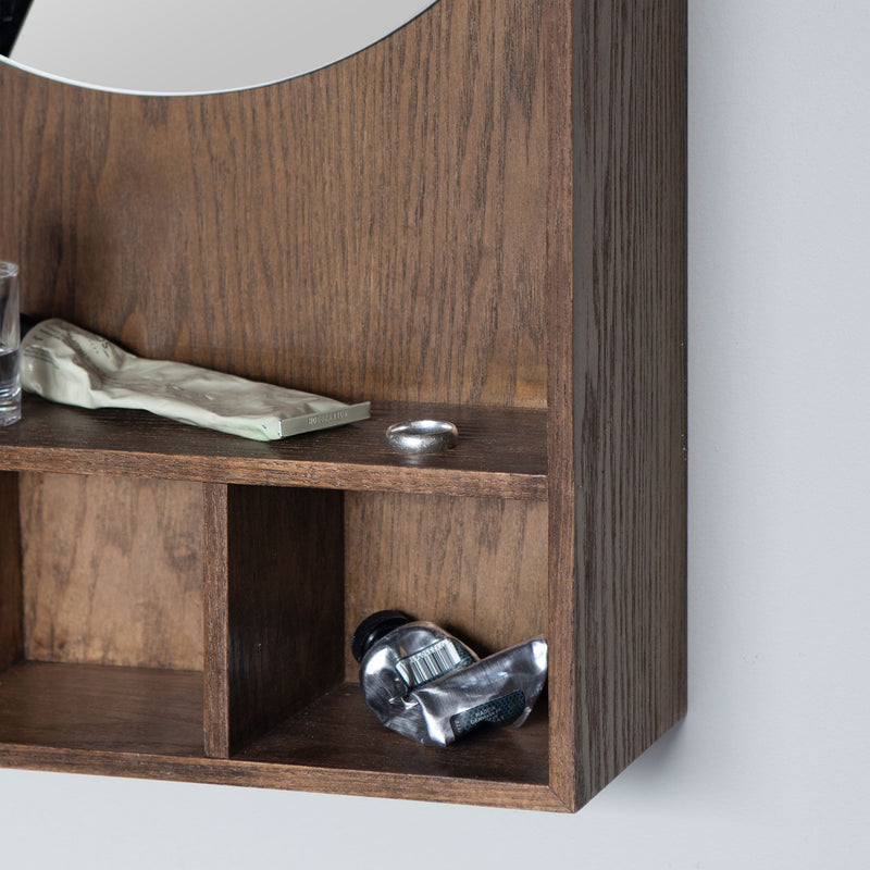 SHOW-ME mirror shelf, small, Dark Oiled
