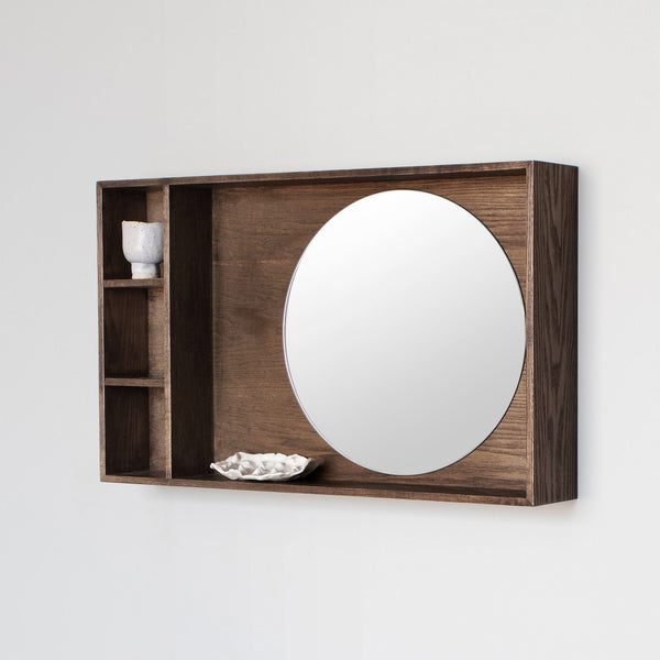 SHOW-ME mirror shelf, small, Dark Oiled