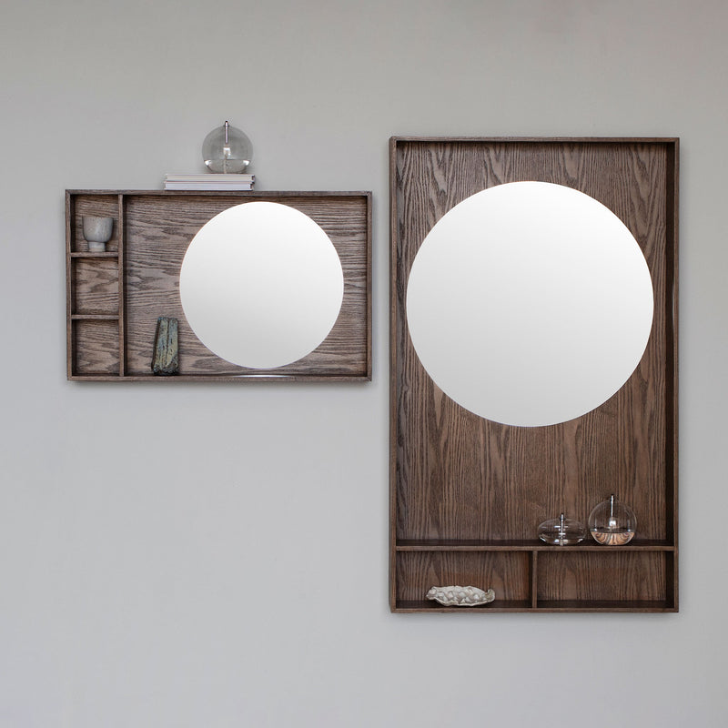 SHOW-ME mirror shelf, Large, Dark Oiled