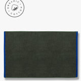 SOFT bath mat, Dark olive / Light blue