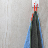 SOFT Towel, Dark Olive / Light blue