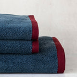 SOFT håndklæde,  Midnight Blue / Light Grey