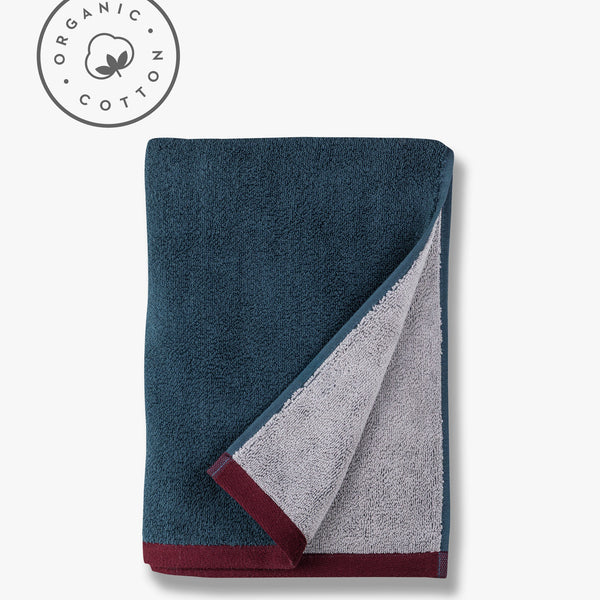 SOFT håndklæde,  Midnight Blue / Light Grey