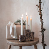 STEP trio candleholder, Brown