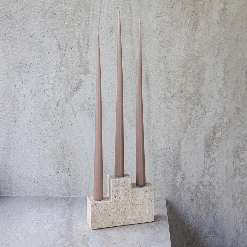 STEP trio candleholder, Linen