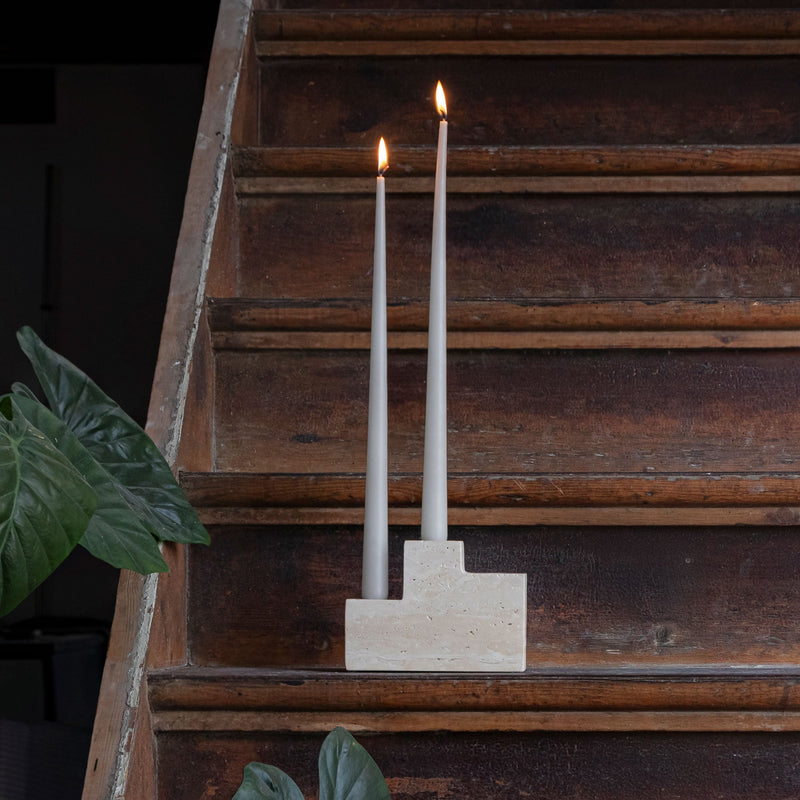 STEP trio candleholder, Linen