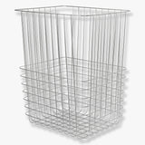 STORE-IT basket with canvas bag, large, Chrome