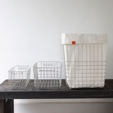 STORE-IT basket with canvas bag, large, Chrome