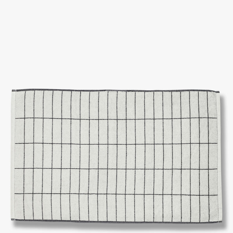 TILE STONE bath mat, Black / Off-white