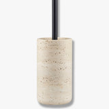 TRAVERTINE toilet brush holder, Linen