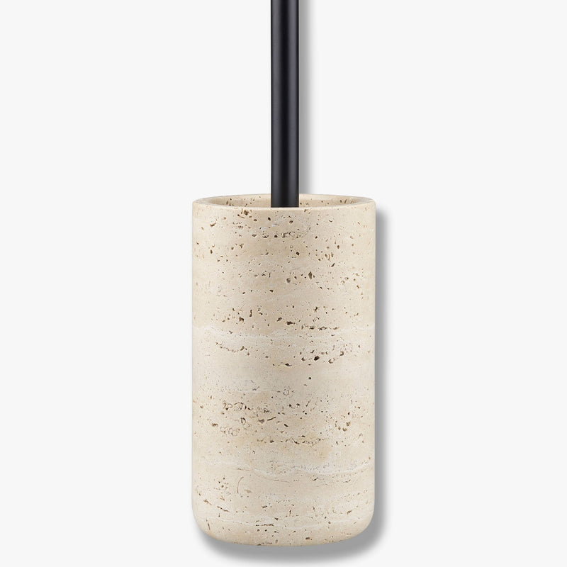 TRAVERTINE toilet brush holder, Linen