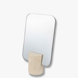 TRAVERTINE mirror, Linen