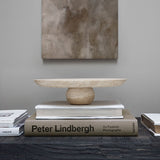 TRAVERTINE pedestal, Linen