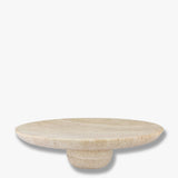 TRAVERTINE pedestal, Linen