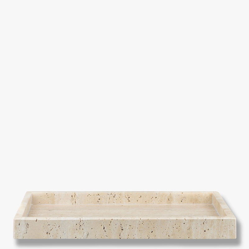 TRAVERTINE deco tray, Linen