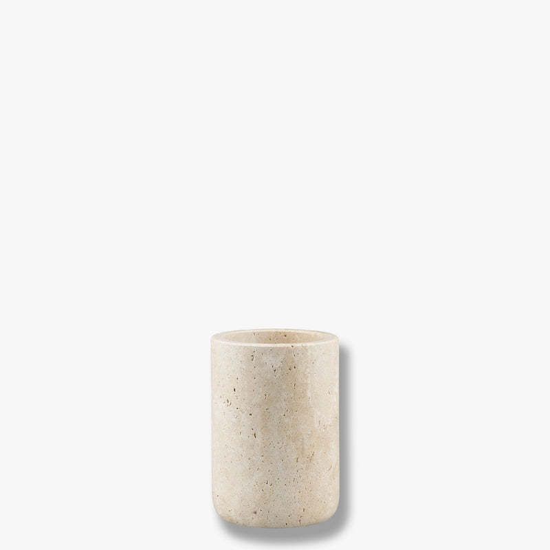 TRAVERTINE toothbrush holder, Linen