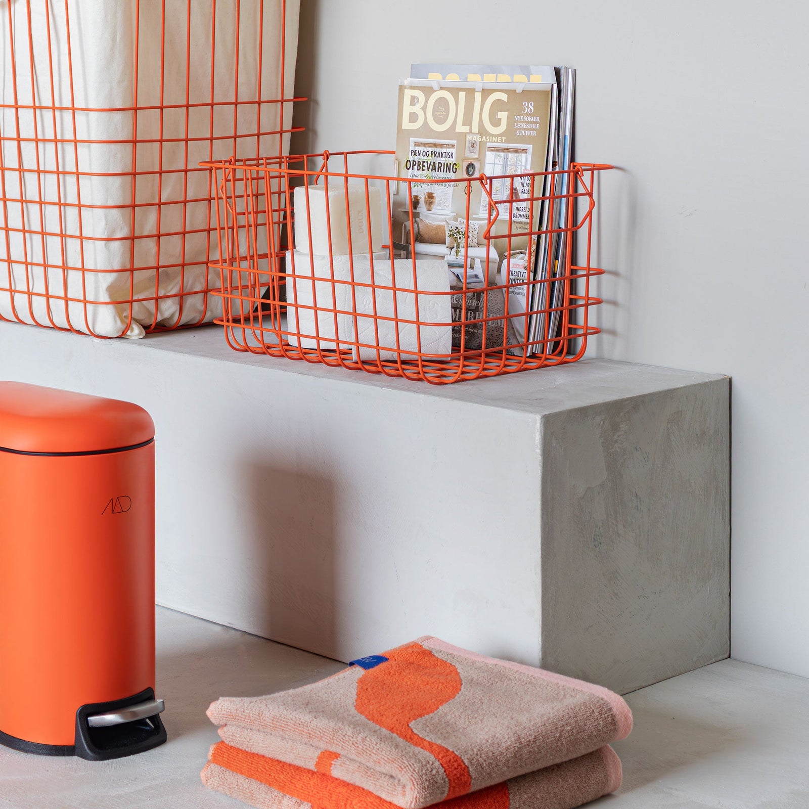 MINI-WALTHER pedal bin, 5l., Orange
