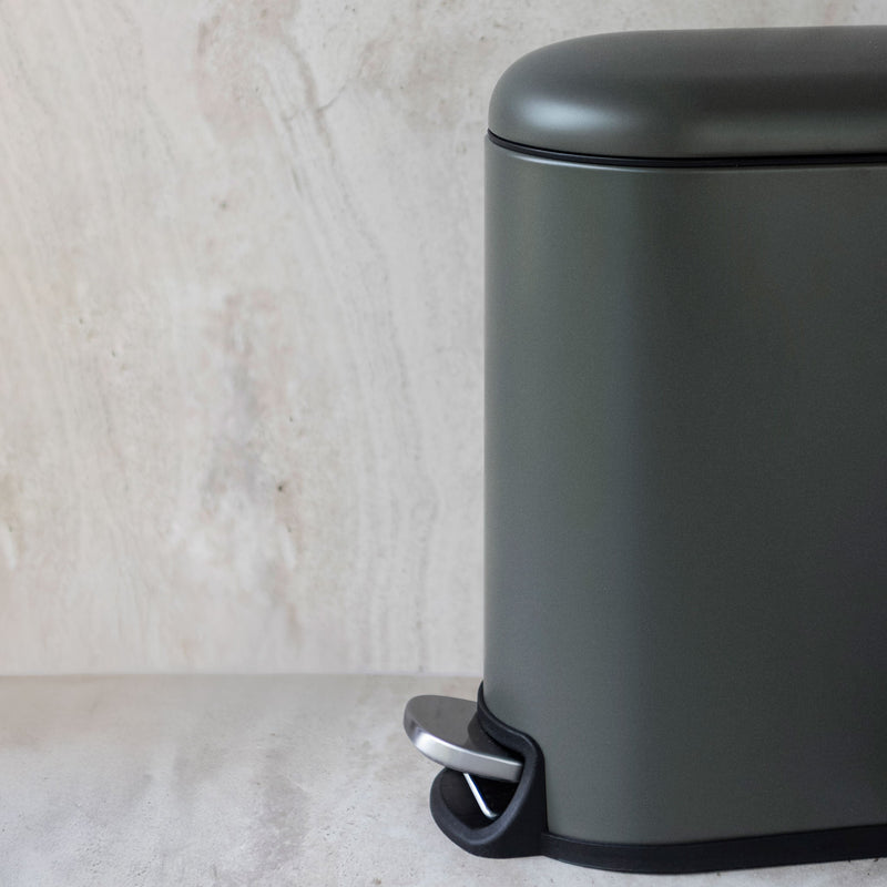 MINI-WALTHER pedal bin, 5l., Dark Olive