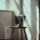 SHELL vase, large, Chrome
