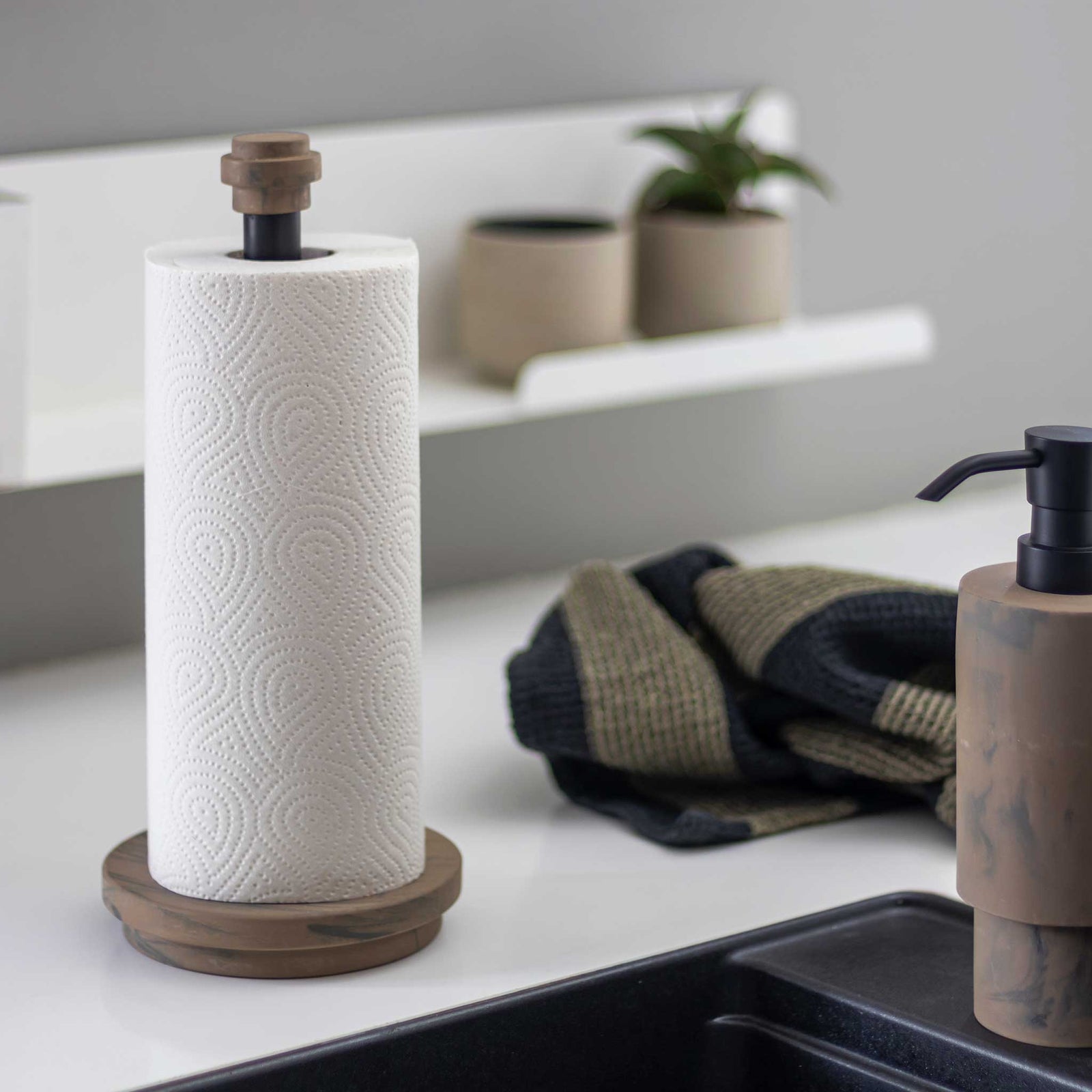 ATTITUDE Kitchen roll holder ochre Mette Ditmer International