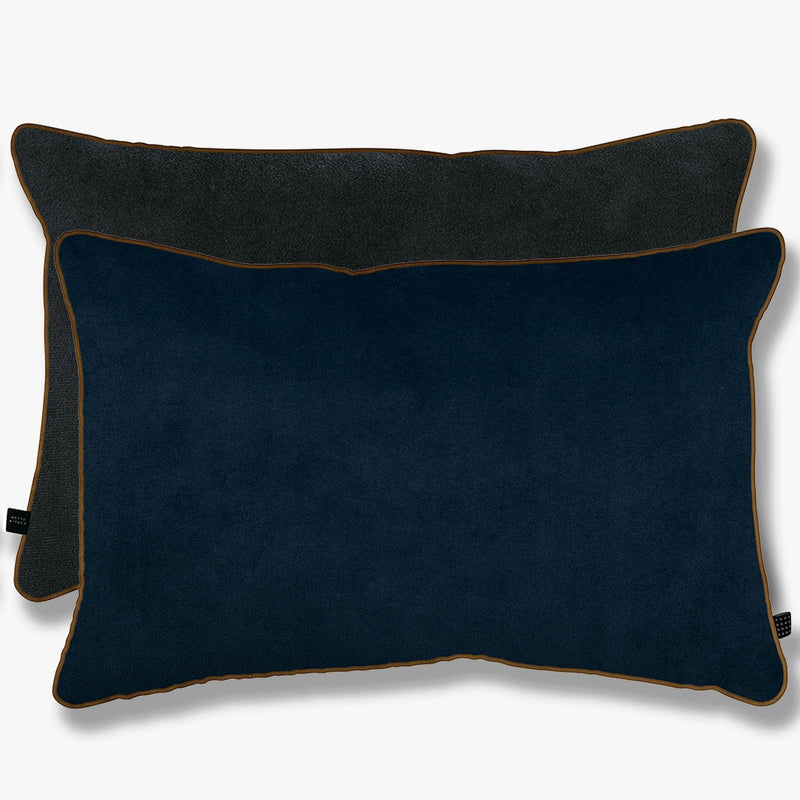 BLOCK Cushion, dark blue/dark grey