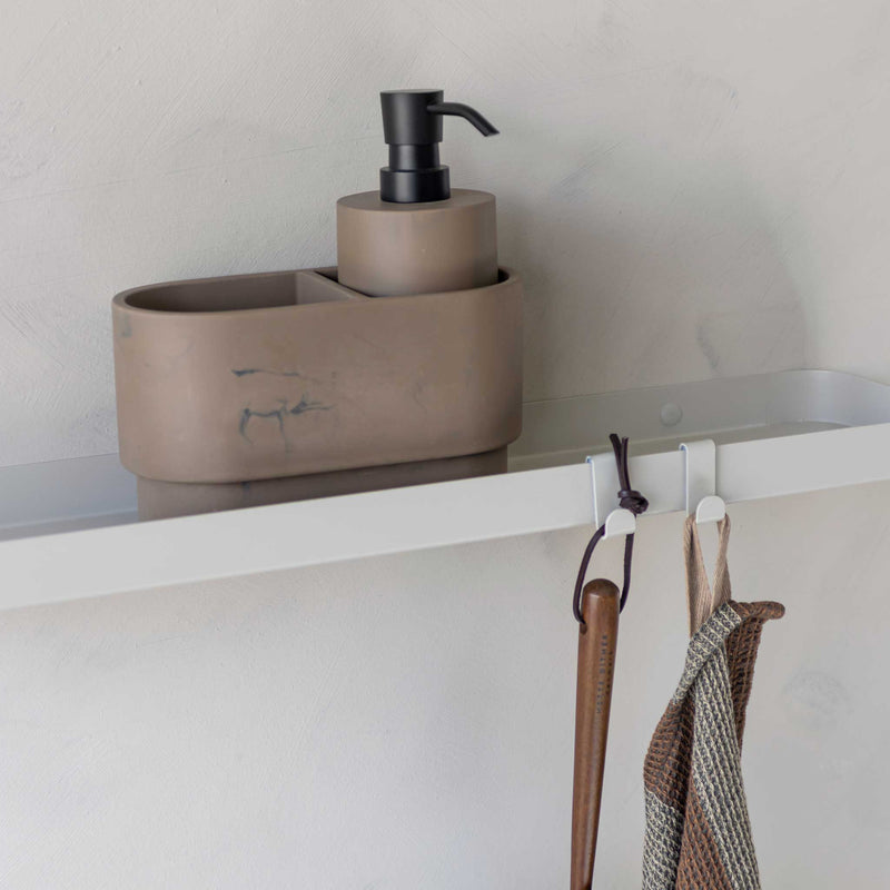 Mette Ditmer - Carry Toilet Paper Holder with Shelf, Sand Grey