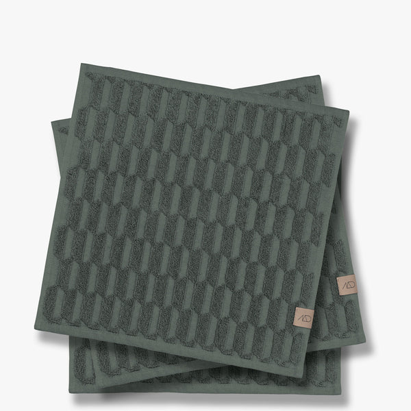 GEO Fingertip towel, pine green, 3-pack