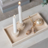 MARBLE candleholder, small, Sand