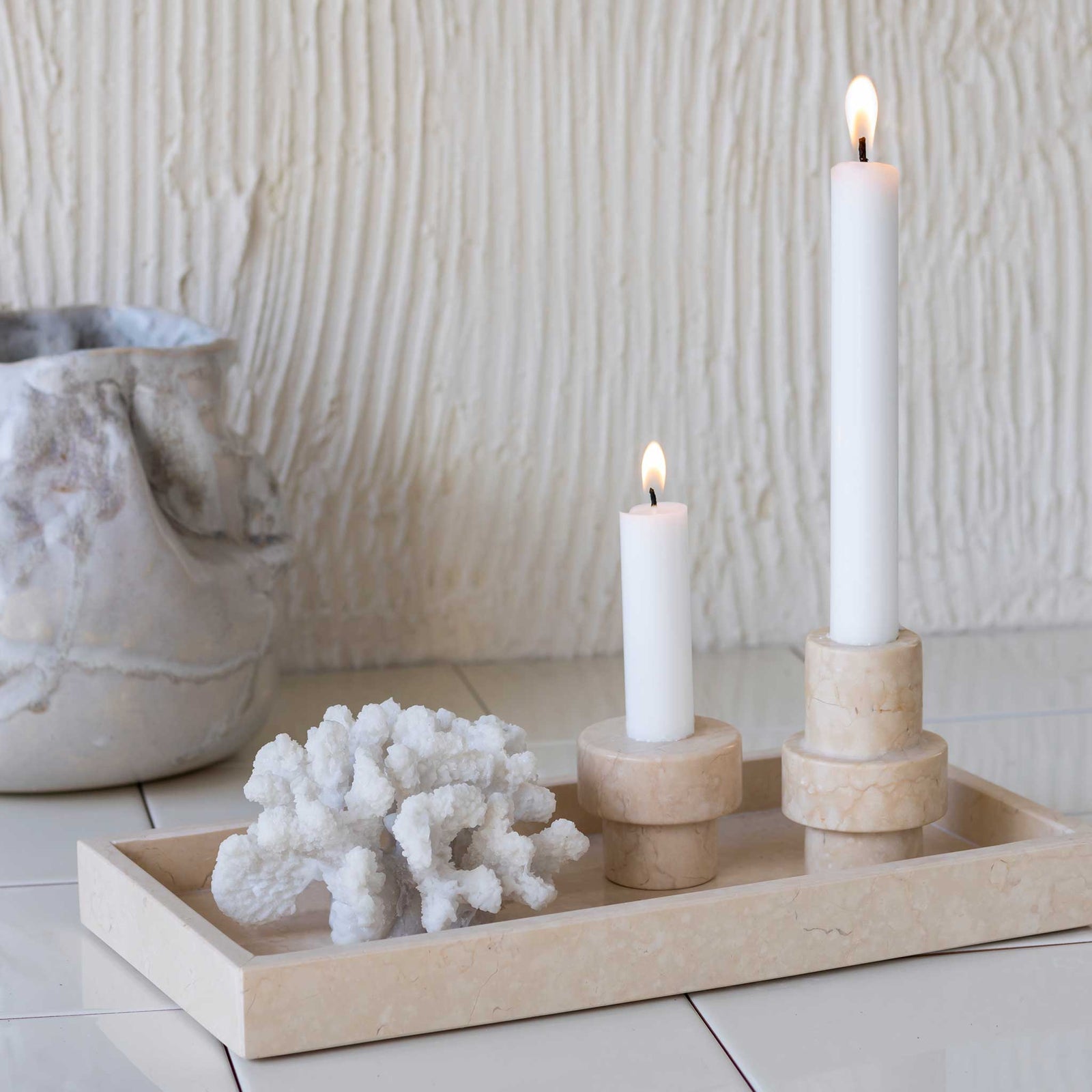 大理石品 marble candle holder 未使用品 MARBLE candleholder, small, Sand – Mette Ditmer - International