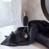 MOROCCO Bath mat, black/grey