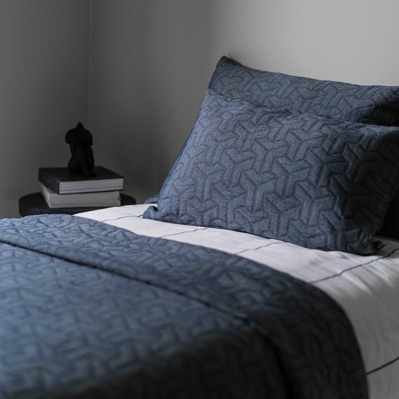 MONO Bed Cover, midnight blue