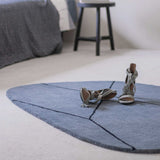 SHAPE rug large, stone blue