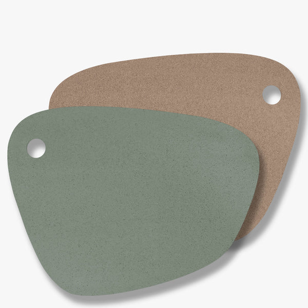 TWIN placemat, Thyme green / Cognac