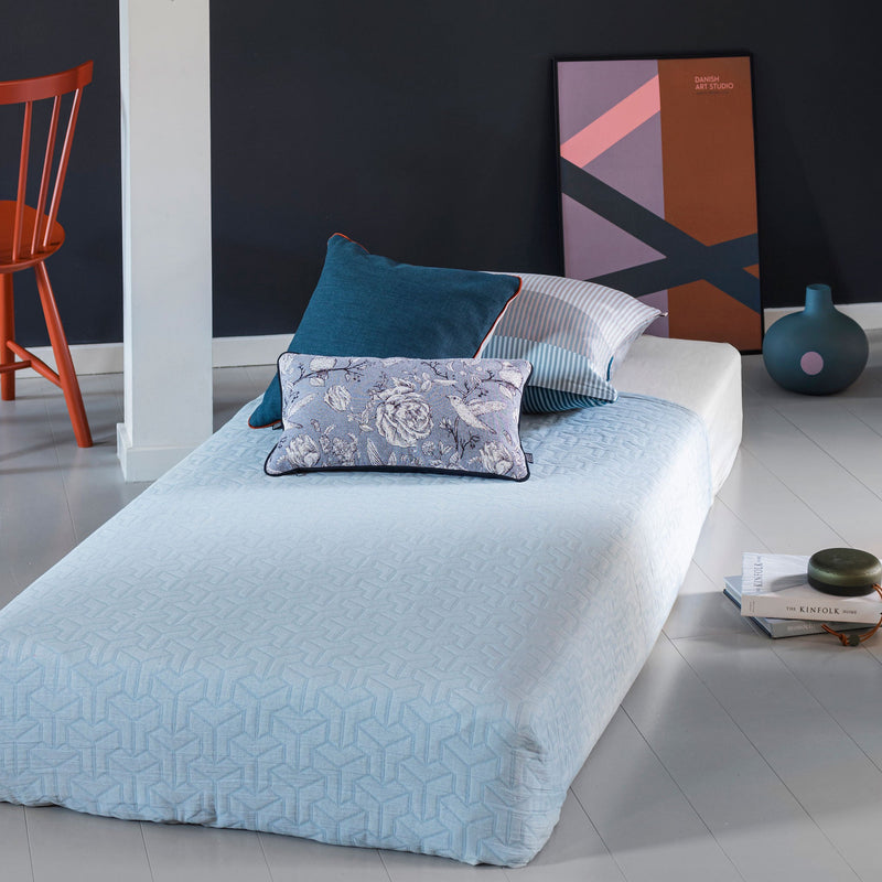 TRIO Bed cover, light blue